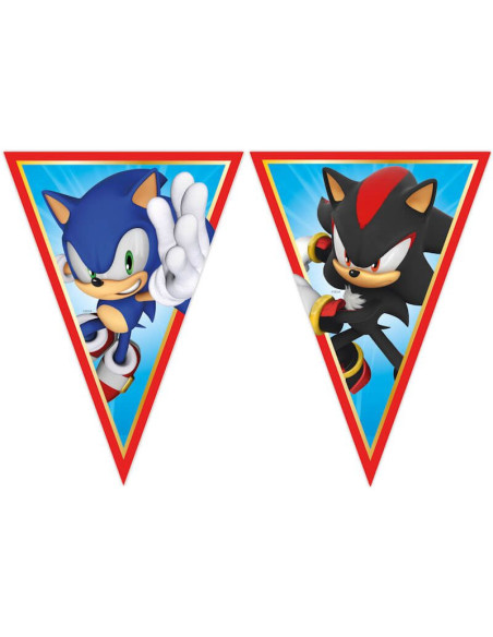 Ghirlanda di compleanno Sonic - Bellefete.ch - Svizzera - Decorazione per feste Sonic