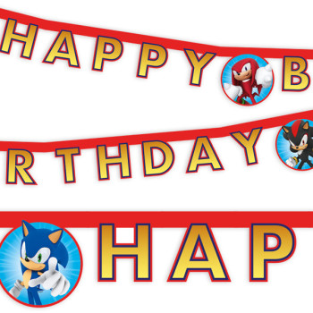 Guirlande d'anniversaire Sonic - Bellefete.ch - Suisse - Déco de fête Sonic 2