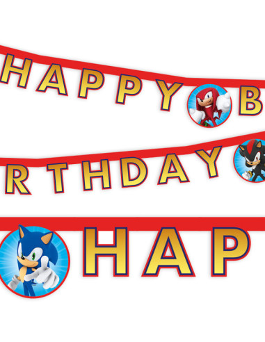 Guirlande d'anniversaire Sonic