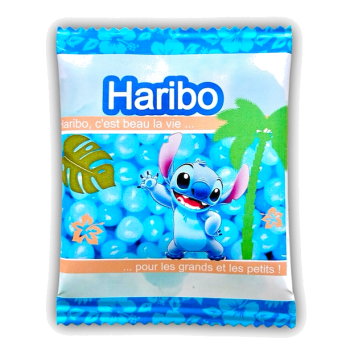 Bonbons bleus personnalisés Stitch - Gourmandises de fête - Bellefete.ch - Suisse