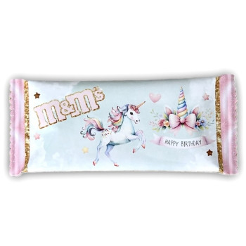 Petits chocolats avec étiquette décorative Licorne - Gourmandises Goûter