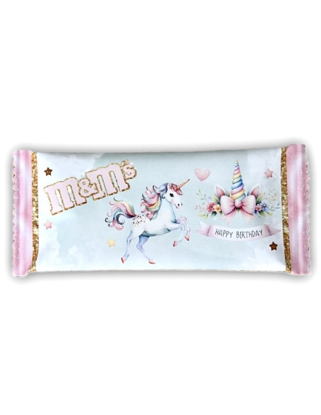 Piccoli cioccolatini con etichetta decorativa a forma di unicorno - Snack