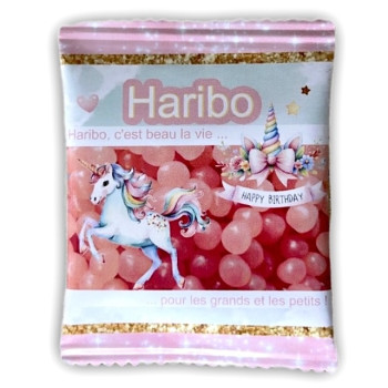 Caramelle blu personalizzate Unicorno - Prelibatezze festive - Bellefete.ch - Svizzera