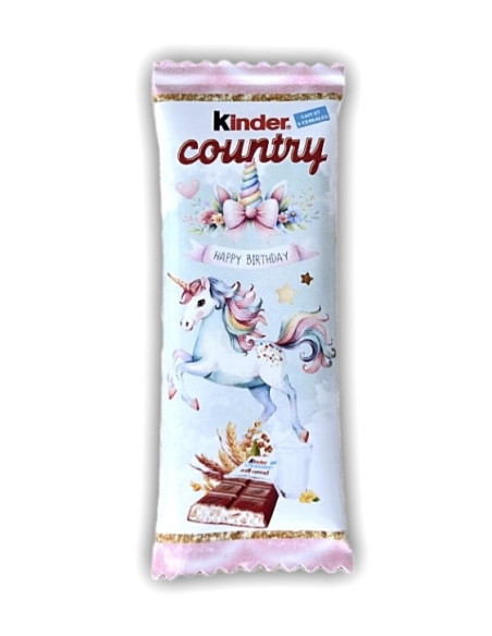 Barretta di cioccolato personalizzata Unicorno – Cioccolato al latte & cereali – Bellefete.ch – Svizzera