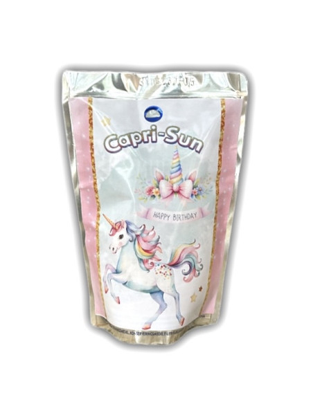 Capri-Sun personalisiert Einhorn – Geburtstagsgetränkebeutel – Kinderparty – Bellefete.ch