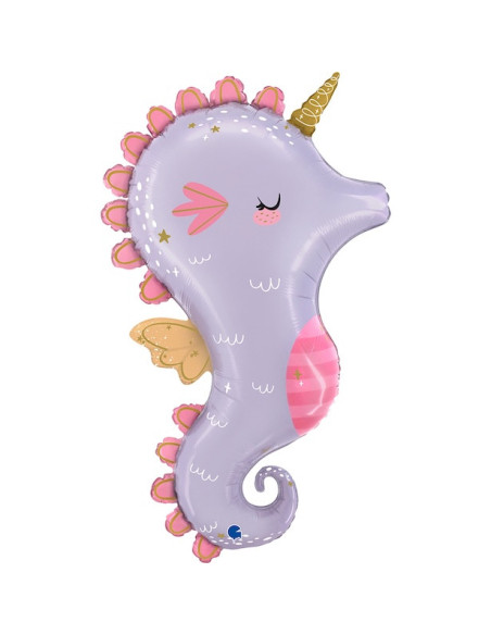 Ballon en forme d'Hippocampe Magique - Déco Thème Sirène et Mer - Bellefete.ch