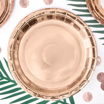 Teller Roségold Metallic - Einweggeschirr Geburtstag, Hochzeit und Taufe - Bellefete.ch - Shop Schweiz 2