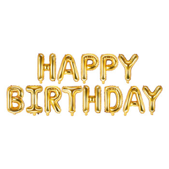 Guirlande de Ballons Dorée « Joyeux Anniversaire » – Décoration Fête et Anniversaire - Bellefete.ch - Boutique Suisse