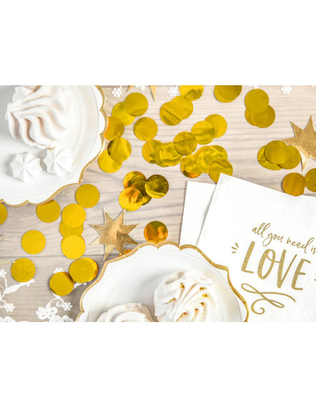 Coriandoli rotondi lucidi dorati - accessorio decorativo festivo