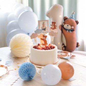 Bougie d'anniversaire Numéro 1 avec Ours en Peluche - Décoration Gâteau Bébé - Bellefete.ch 2