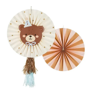 Decorazioni di ventagli Orsacchiotto - Decorazione di festa Orso - Bellefete.ch - Svizzera