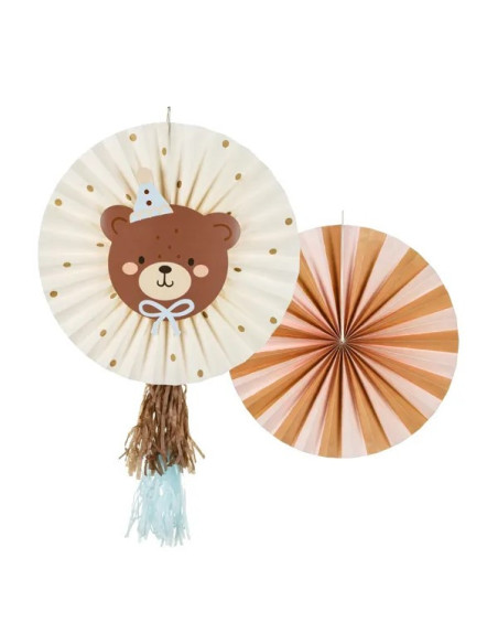 Fächerdekorationen Teddybär - Partydekoration Bär - Bellefete.ch - Schweiz