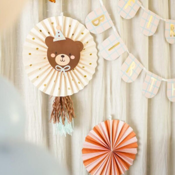 Decorazioni di ventagli Orsacchiotto - Decorazione di festa Orso - Bellefete.ch - Svizzera 2