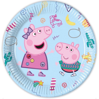 Assiettes d’anniversaire Peppa Pig pour enfants, vaisselle jetable festive et colorée