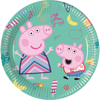 Peppa Pig Dessertteller für Kinder, Einweggeschirr für Snack und Geburtstag