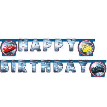 Cars McQueen Girlande in Papier für Kindergeburtstag, Disney Pixar festliche Dekoration