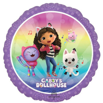 Ballon en aluminium Gabby’s Dollhouse avec Gabby et ses amis chats