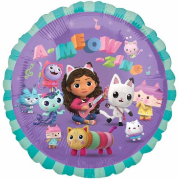 Ballon rond Gabby’s Dollhouse 45 cm décoration anniversaire enfant