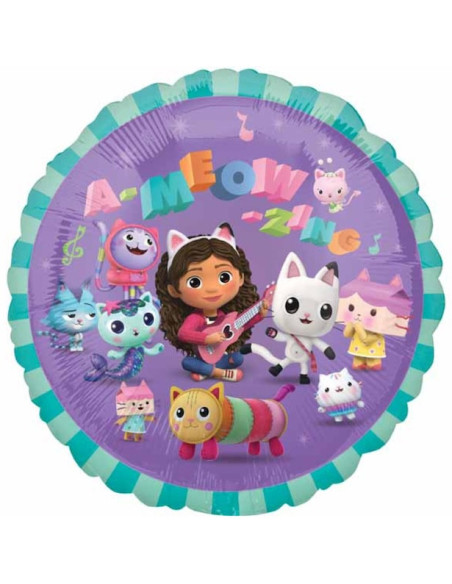 Ballon rond Gabby’s Dollhouse 45 cm décoration anniversaire enfant