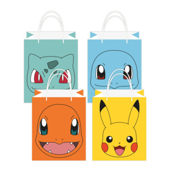 Sacs de fête Pokémon - Sacs à cadeaux pour anniversaire enfant - Pikachu et amis - Boutique Suisse BelleFete.ch 2