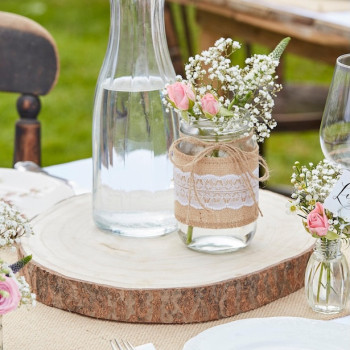 Tronco di legno naturale da 26 a 34 cm - Decorazione da tavola rustica matrimonio o compleanno - Boutique Suisse BelleFete.ch 2