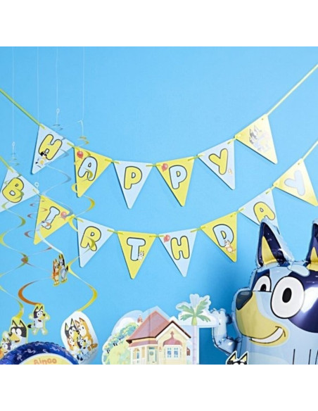 Ghirlanda di compleanno Bluey - Decorazioni per feste per bambini | BelleFete.ch Svizzera