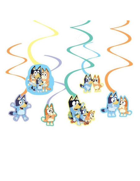 Decorazioni di compleanno da appendere Bluey - Festa per bambini a tema Bluey - Boutique Svizzera BelleFete.ch
