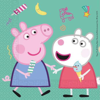 Peppa Pig Geburtstags-Servietten – Tischdekoration für Kinder | BelleFete.ch