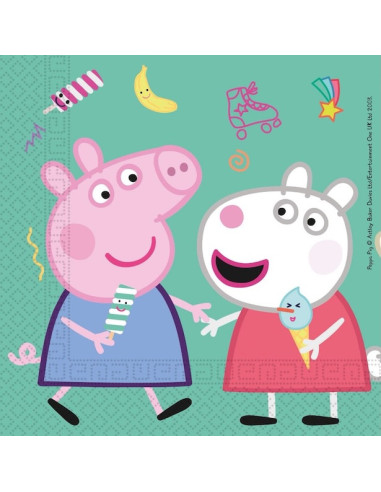 Peppa Pig Geburtstags-Servietten – Tischdekoration für Kinder | BelleFete.ch