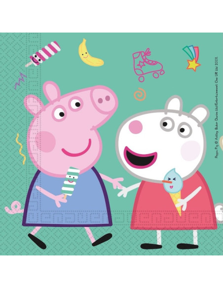 Tovaglioli di compleanno Peppa Pig – decorazione tavola per bambini | BelleFete.ch
