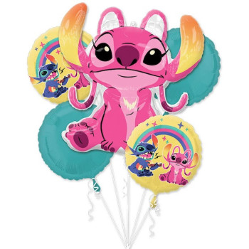 Ballonstrauß Angel & Stitch – Babygeburtstagsdekoration | BelleFete.ch