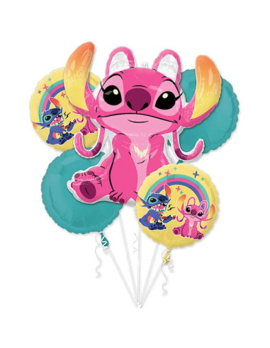 Ballonstrauß Angel & Stitch – Babygeburtstagsdekoration | BelleFete.ch