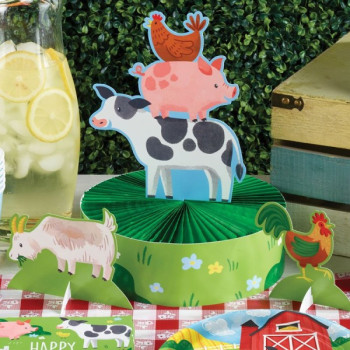 Centre de table Animaux de la ferme – décoration table anniversaire enfant | BelleFete.ch