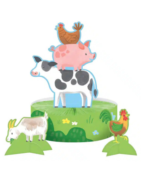 Centrotavola con animali da fattoria | Decorazione per compleanno | BelleFete.ch