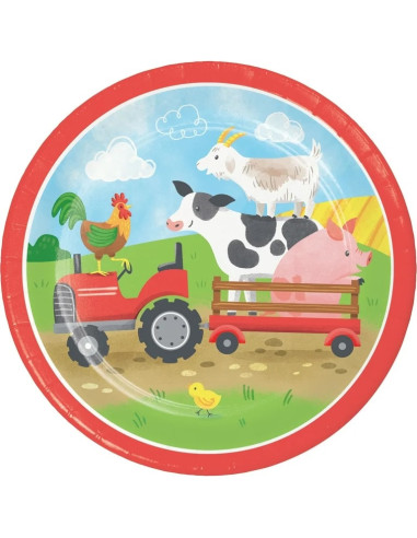 Dessertteller Bauerntiere - Tischdekoration Kindergeburtstag | BelleFete.ch