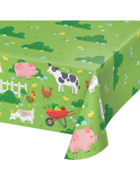 Nappe de table Animaux de la ferme – décoration anniversaire enfant | BelleFete.ch
