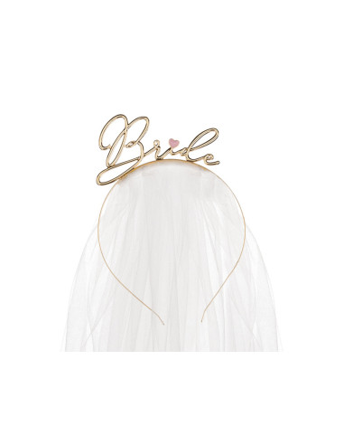 Velo da sposa con cerchietto, Sposa in oro | Accessorio chic per addio al nubilato | BelleFete.ch