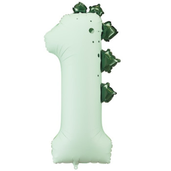 Partyballon Nummer 1 Dinosaurier – Kindergeburtstagsdekoration | BelleFete.ch