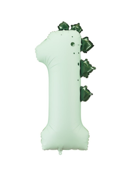Partyballon Nummer 1 Dinosaurier – Kindergeburtstagsdekoration | BelleFete.ch
