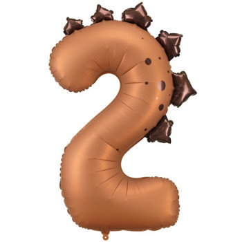 Ballon de fête chiffre 2 Dinosaure – décoration anniversaire enfant | BelleFete.ch