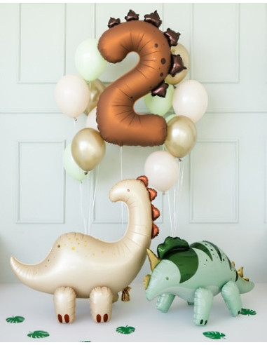 Ballon de fête chiffre 2 Dinosaure | Décoration anniversaire enfant | BelleFete.ch
