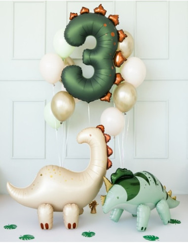 Dinosaurier-Partyballon Nummer 3 | Kindergeburtstagsdekoration | BelleFete.ch