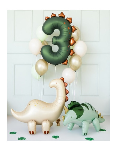 Dinosaurier-Partyballon Nummer 3 | Kindergeburtstagsdekoration | BelleFete.ch