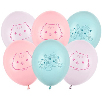 Ballons Gabby et la Maison Magique – ballons pastel imprimés pour anniversaire enfant | BelleFete.ch