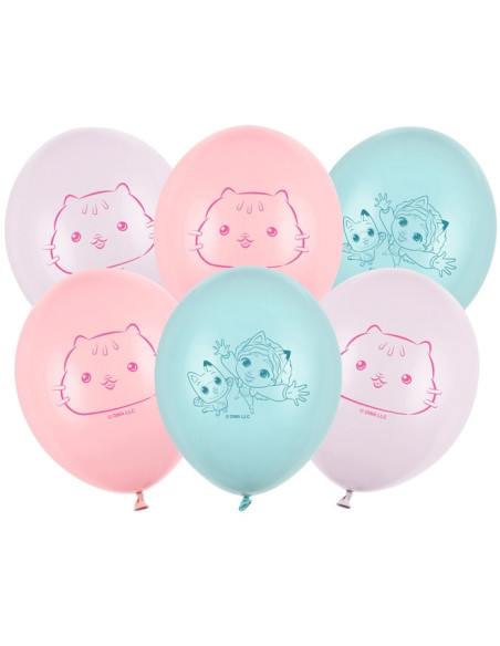 Palloncini Gabby e la Casa Magica – palloncini stampati pastello per il compleanno dei bambini | BelleFete.ch