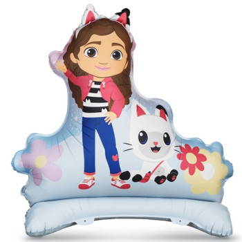 Ballon en aluminium debout Gabby et la Maison Magique – décoration anniversaire enfant | BelleFete.ch