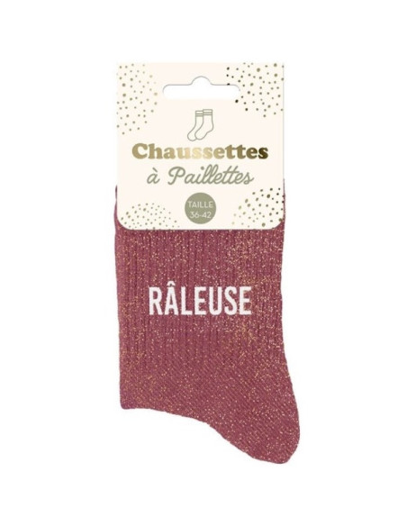Lila Paillettensocken „GRUMBLER“ | Lustiges und originelles Geschenk | BelleFete.ch