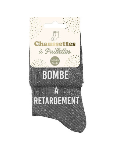 Chaussettes à Paillettes Duo Gris – BOMBE & À RETARDEMENT | BelleFete.ch