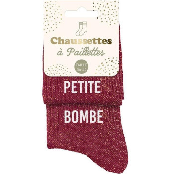 Burgunderrote Duo-Paillettensocken PETITE BOMBE – glänzendes und trendiges Accessoire | BelleFete.ch 2