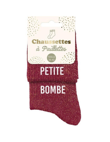 Duo di calzini con paillettes bordeaux – PETITE BOMBE | BelleFete.ch